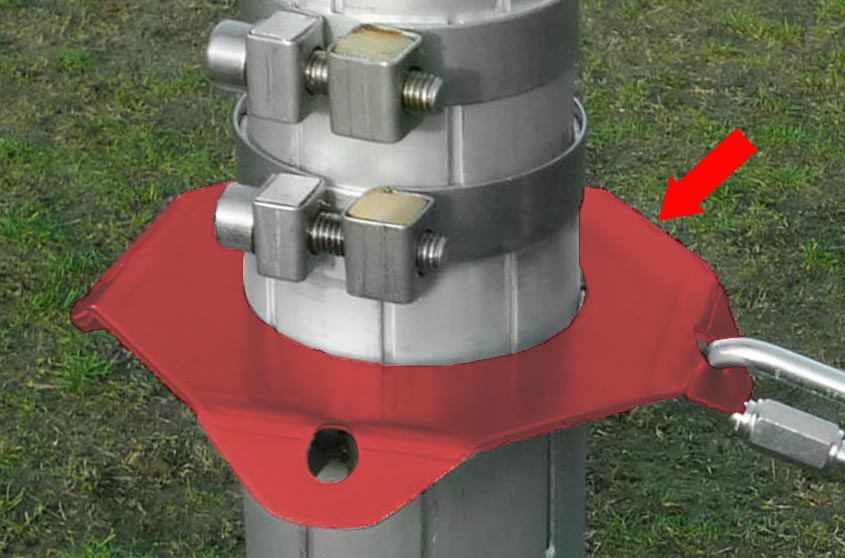 [Typ 65-4] 4-Loch Abspann Blech (71mm Innenmaß)