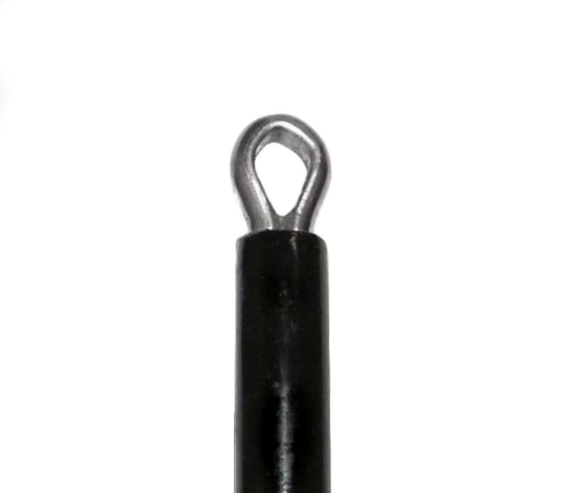 Top segment (with glued-in V2A eyelet) of 12m HD and 14m HD fiberglass pole