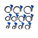 Pre-assembled knob handle clamp set for 12m HD fiberglass mast