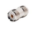 [ZUB001] PL 258 UHF-Verbinder Teflon Gold (Buchse-Buchse / Adapter für Koax Kabel)