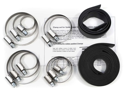 [PMF12-XHD] Material kit Clamp set for XHD Fibreglass pole (12m version)